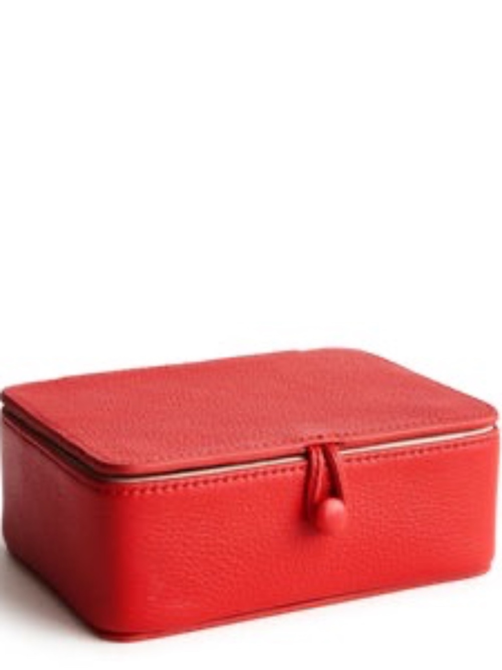 Vera Bradley Red Pebble Leather Jewelry Hard Case Box